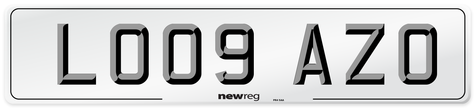LO09 AZO Number Plate from New Reg